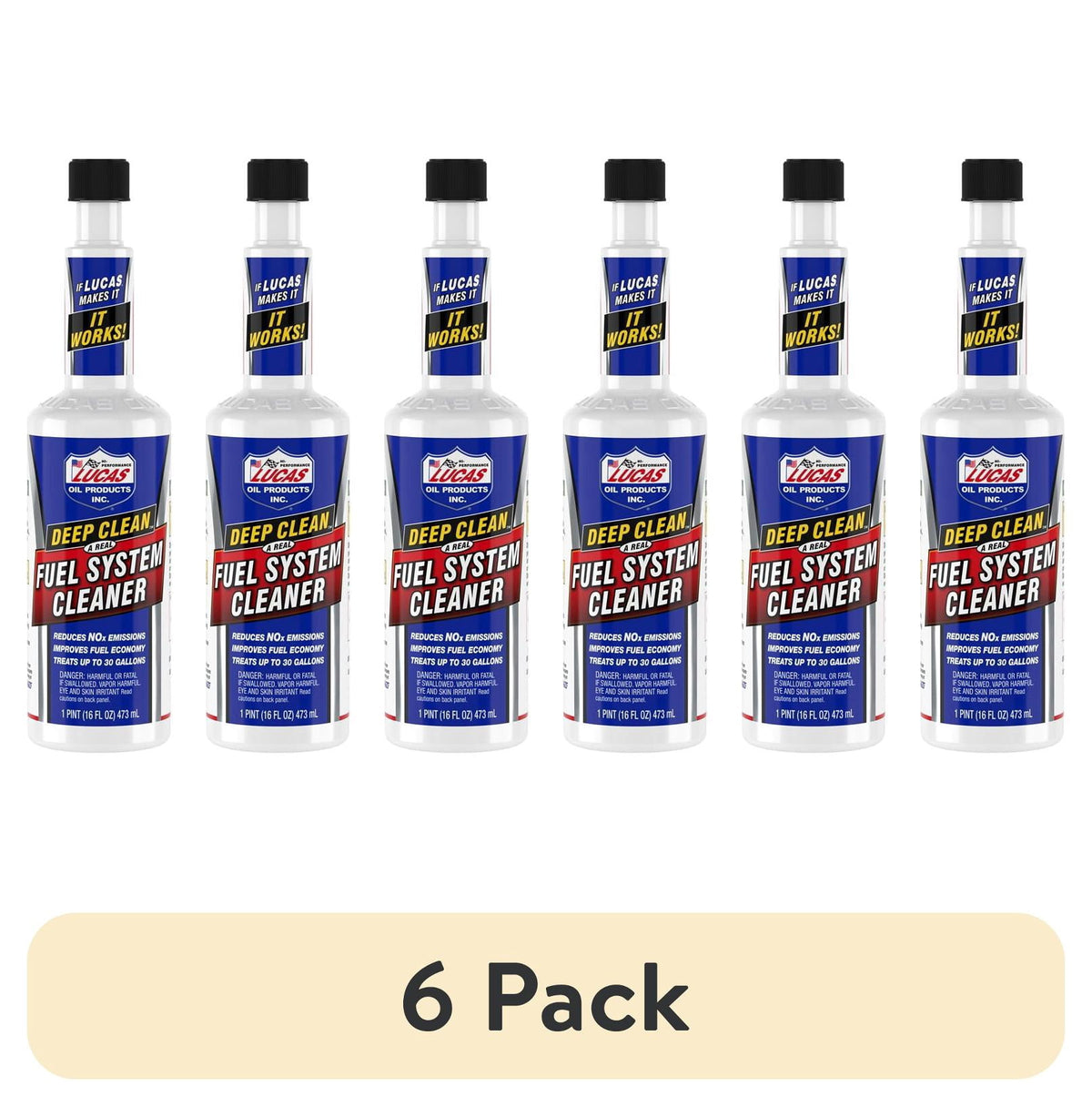 (4 pack) Lucas Oil 10512 Deep Clean Fuel System Cleaner Performance Additive 16 Ounce