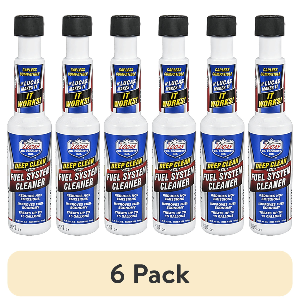 (6 pack) Lucas Oil 10669 Deep Clean Fuel System Cleaner 5.25 Ounce Automotive Fuel Additive