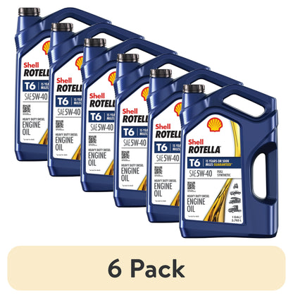Shell Rotella T6 Full Synthetic 5W-40 Diesel Engine Oil, 1 Gallon