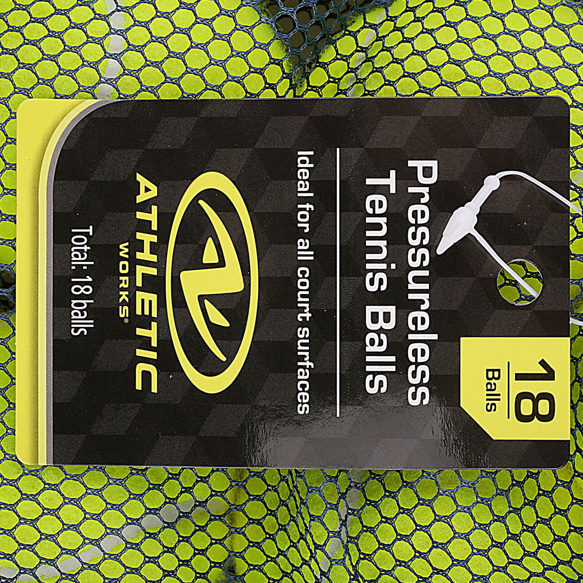 (3 pack) Athletic Works Pressureless Tennis Balls, 18-Pack, for Training and Dog Play