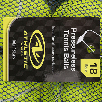 (3 pack) Athletic Works Pressureless Tennis Balls, 18-Pack, for Training and Dog Play