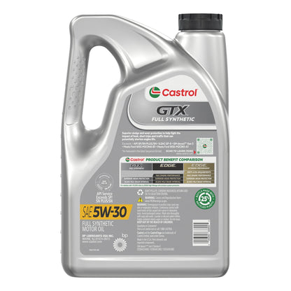 (2 pack) Castrol GTX Full Synthetic 5W-30 Motor Oil, 5 Quarts (RFID)
