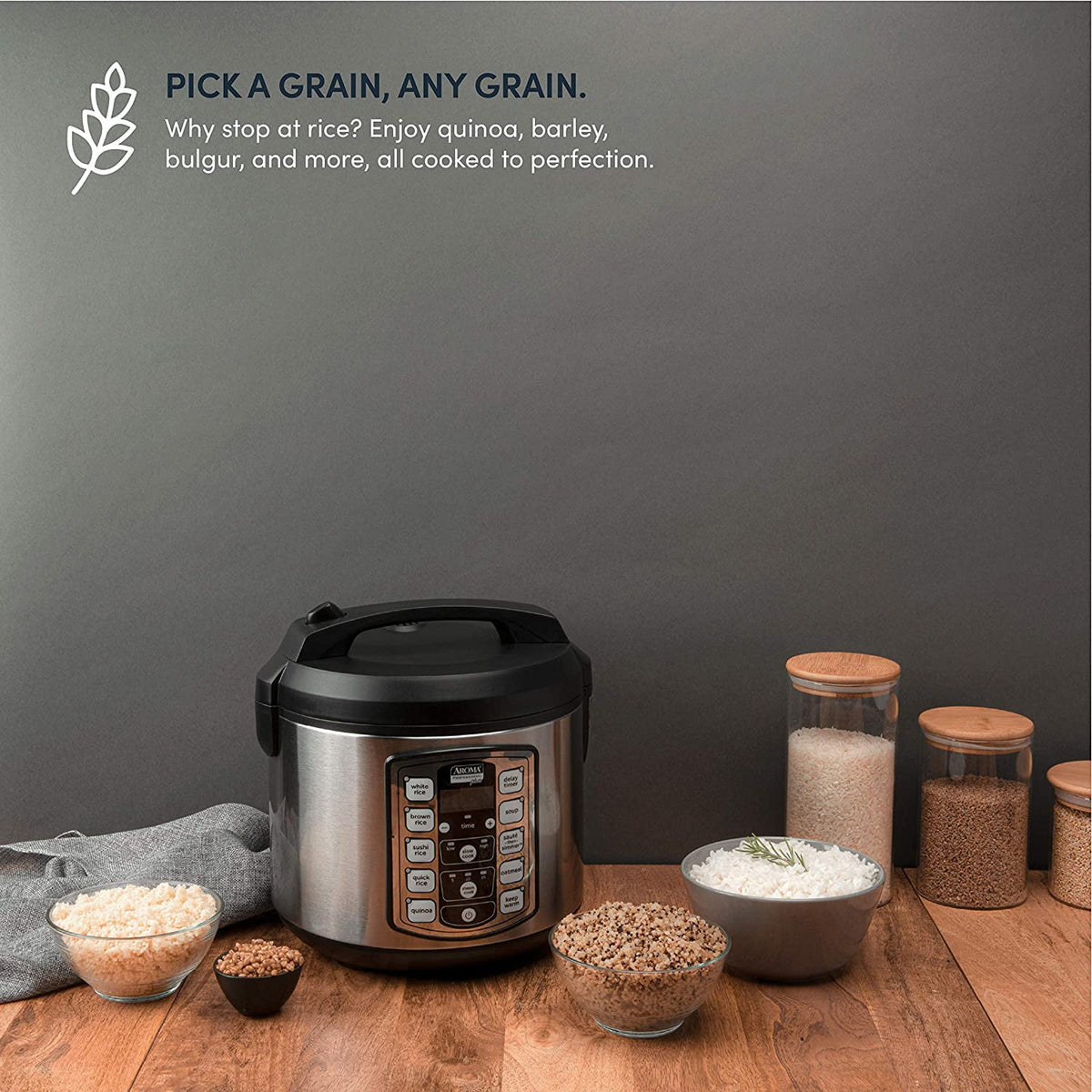 AROMA® Professional 20-Cup (Cooked) / 5Qt. Digital Rice & Grain Multicooker, New, ARC-5000SB