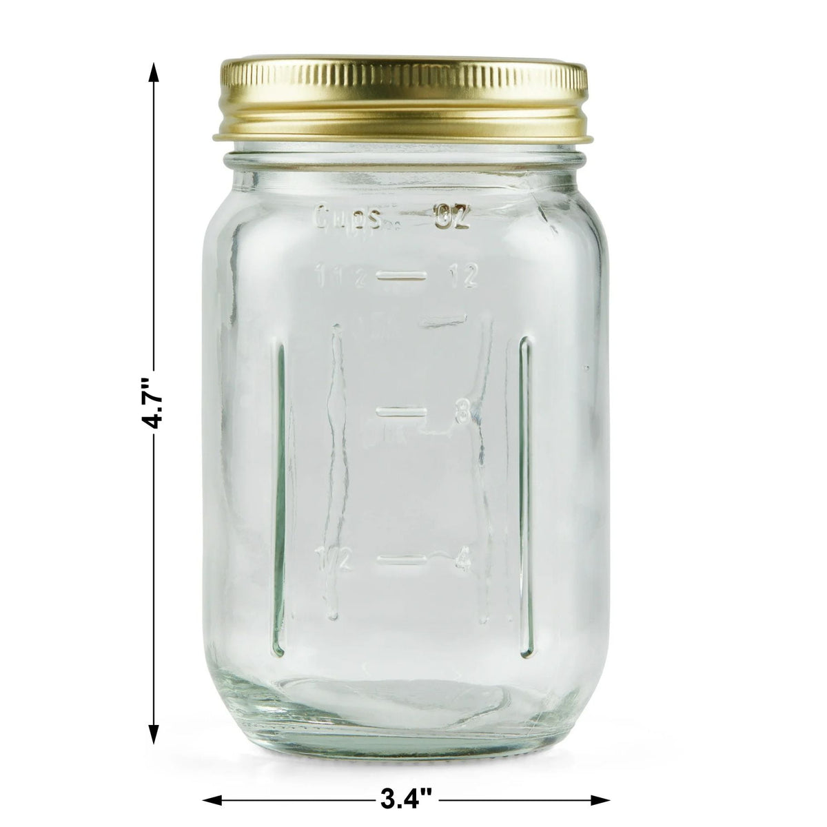 (2 pack) Mainstays Regular Mouth 16 oz Pint Mason Jars with Lids and Bands, 12-Pack Glass Canning Jars