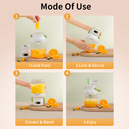 ZHENMI Portable Blender for Shakes and Smoothies, 33oz Personal Blender , BPA-Free, Cordless, Ice Crushing Blender for Travel, Gym, Home and Office