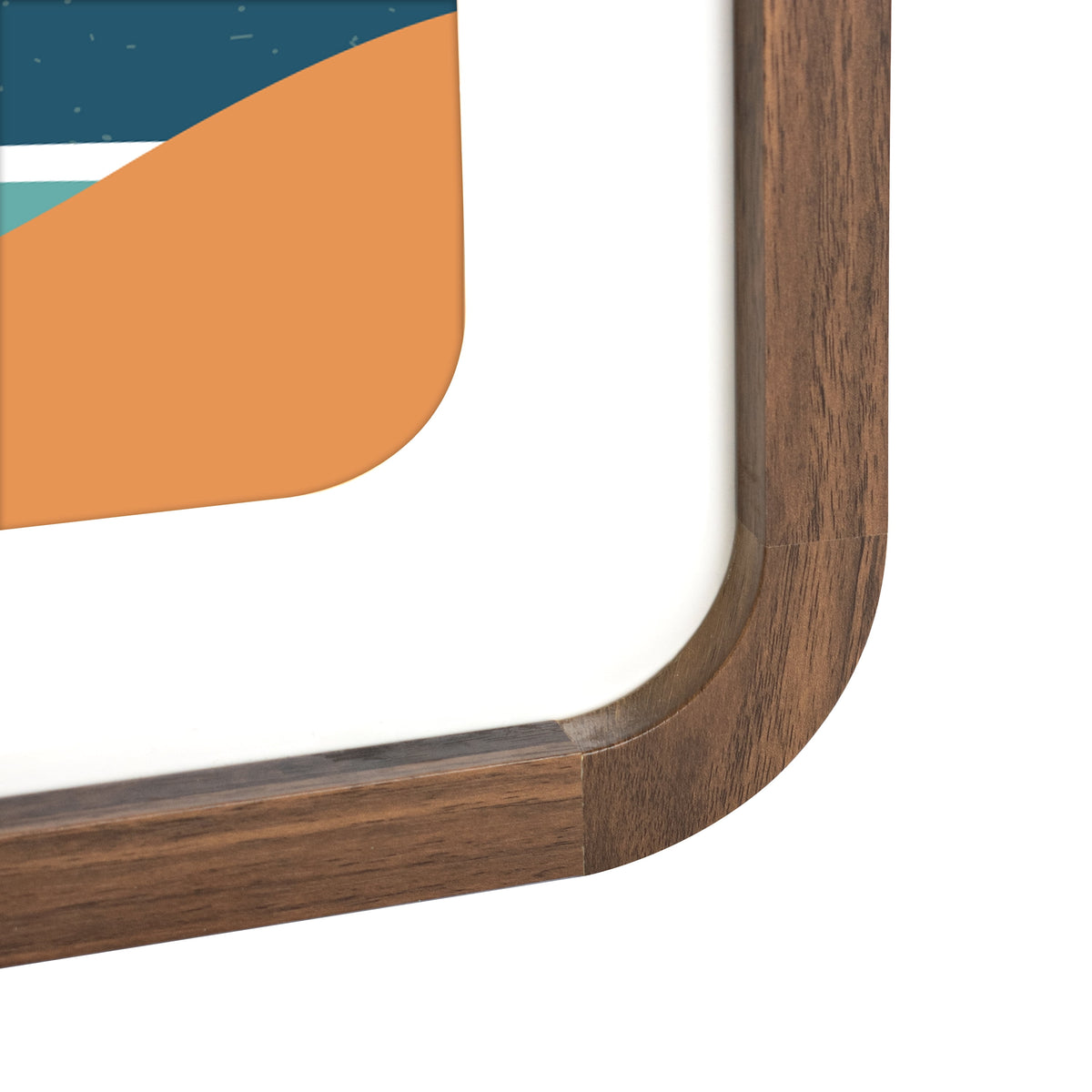 Mainstays Rounded Corner Poster Frame, 22 x 28, Fits 18 x 24 with Mat, Walnut Woodgrain