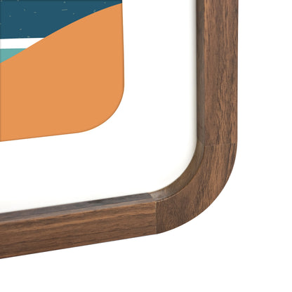 Mainstays Rounded Corner Poster Frame, 22 x 28, Fits 18 x 24 with Mat, Walnut Woodgrain