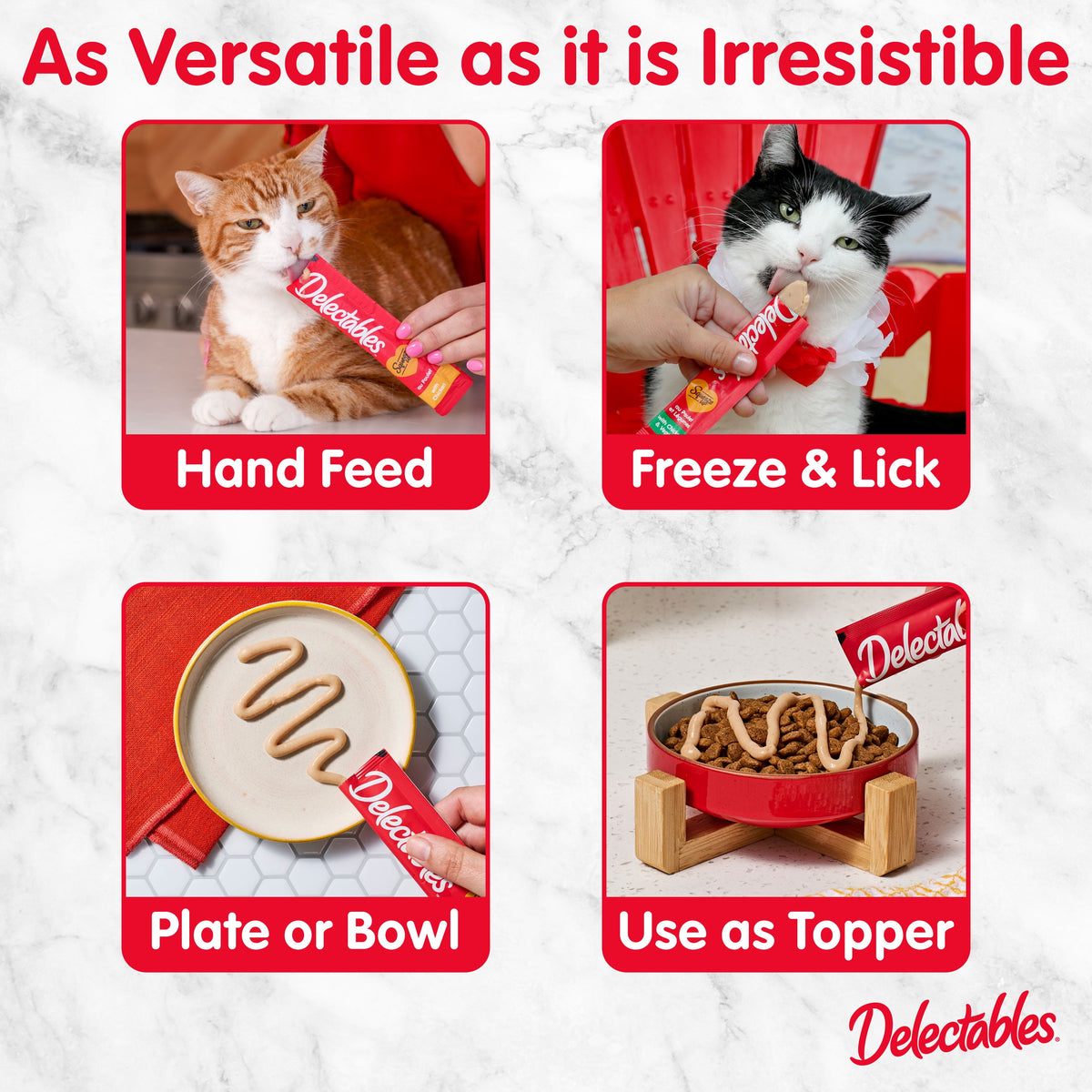 Hartz Delectables Squeeze up Lickable Wet Cat Treat Flavor Variety Pack, 0.5oz Tube (54 Count)