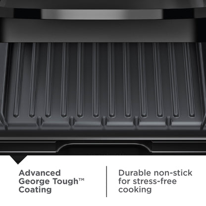 George Foreman 4‑Serving Electric Grill & Panini Press, Easy‑Clean Removable Dishwasher‑Safe Nonstick Plates