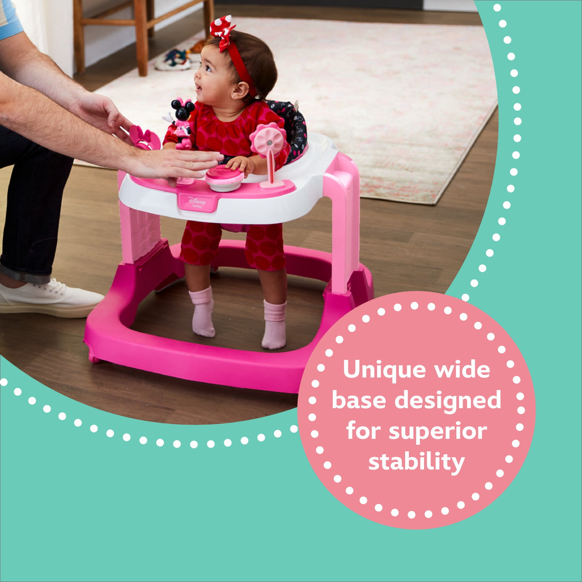 Disney Baby Ready, Set, Walk DX Developmental Walker, Modern Minnie