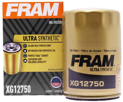 (3 pack) FRAM Ultra Synthetic XG12750, 20K mile Replacement Oil Filter