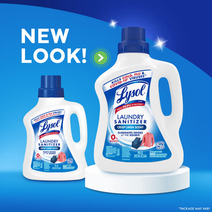 (2 pack) Lysol Laundry Sanitizer Additive, Sanitizing Liquid for Clothes and Linens, Crisp Linen, 90 fl oz