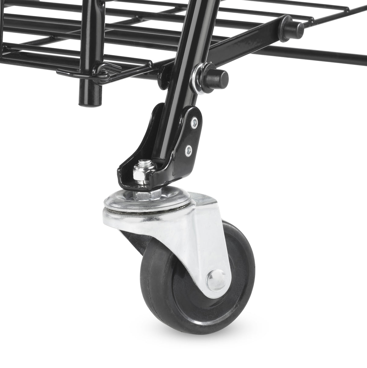 Mainstays Metal Rolling Utility Shopping Cart with Foldable Design