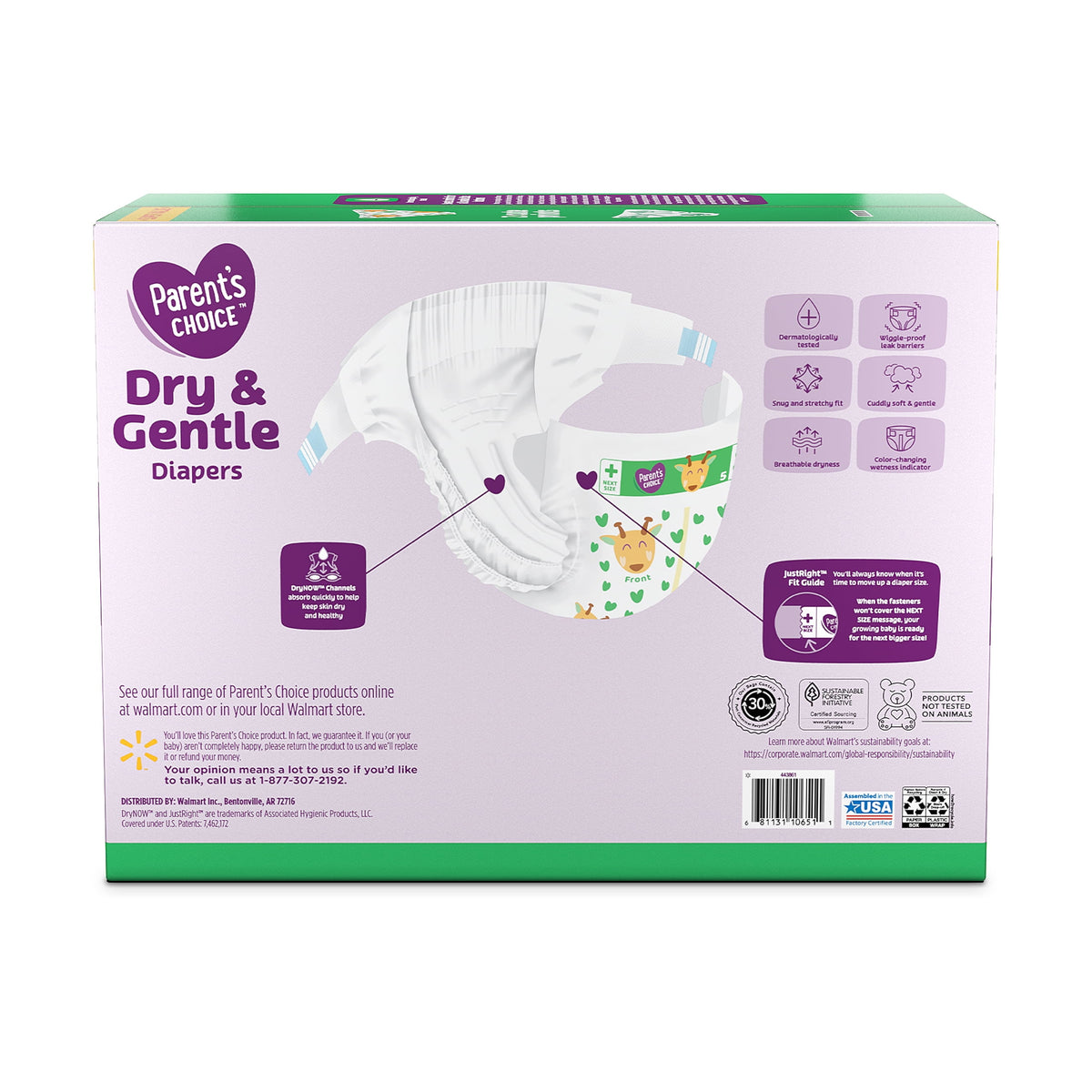 Parent's Choice Dry & Gentle Diapers Size 5, 162 Count (Select for More Options)