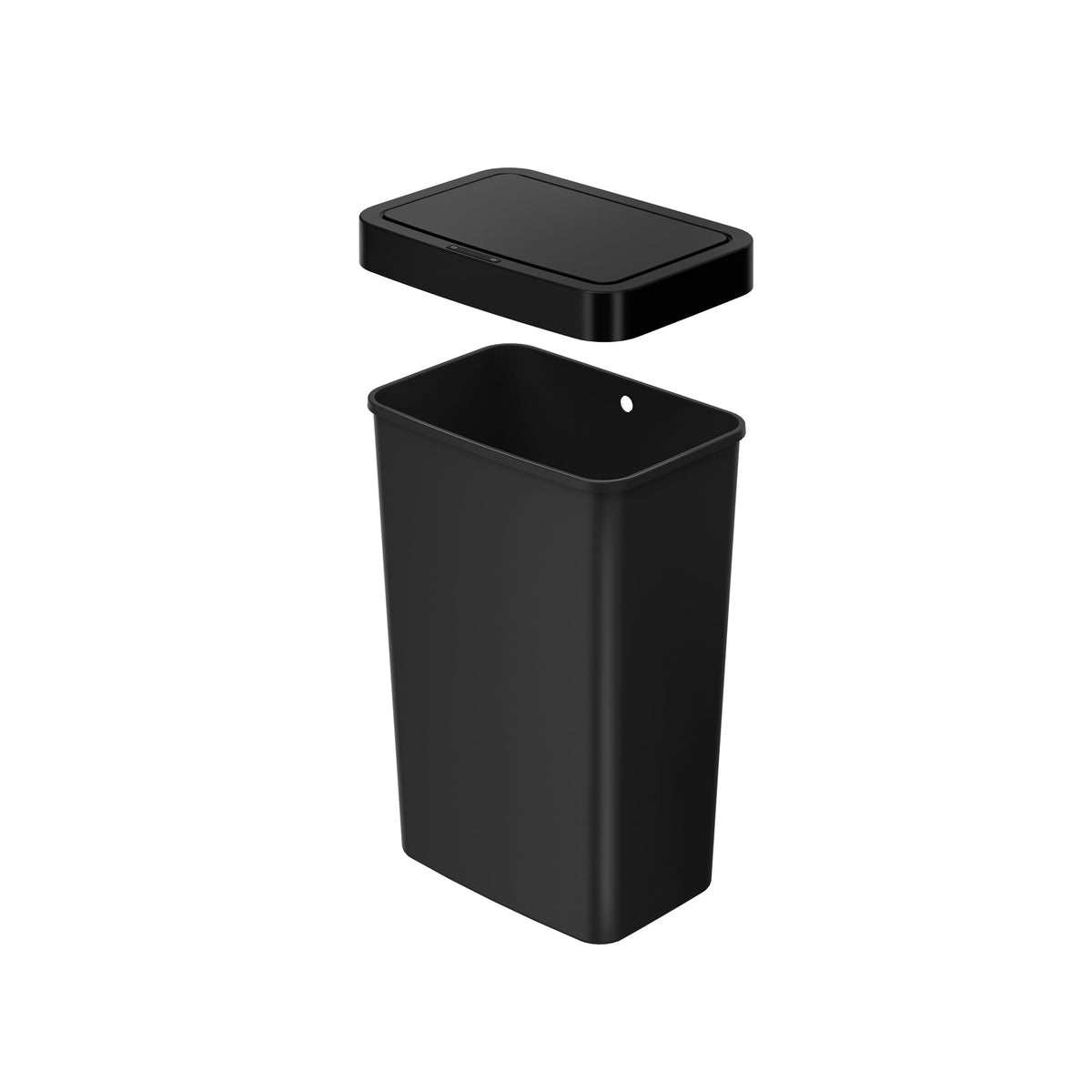 Mainstays Kitchen Motion Sensor Trash Can, 13.2 gal Plastic Automatic Garbage Bin, Black
