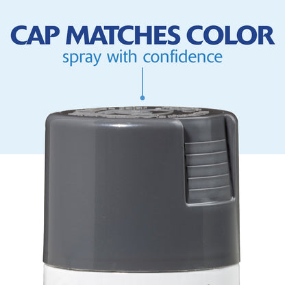 (6 pack) Dark Gray, Rust-Oleum American Accents 2X Ultra Cover Gloss Spray Paint-327886, 12 oz