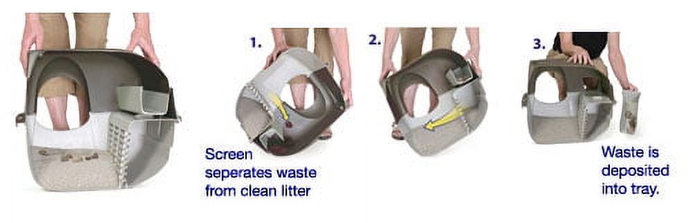 Omega Paw Inc. - Self-cleaning Litter Box- Brown-taupe Large - RALG4