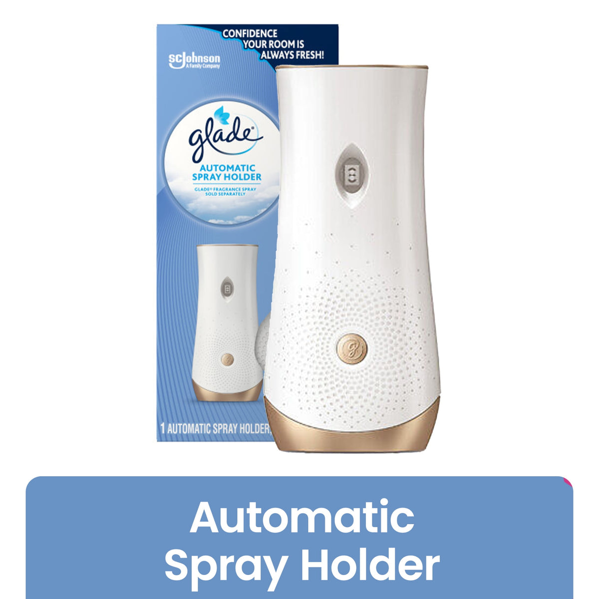 (4 pack) Glade Automatic Spray Holder, Battery-Operated Air Freshener, 10.2 oz