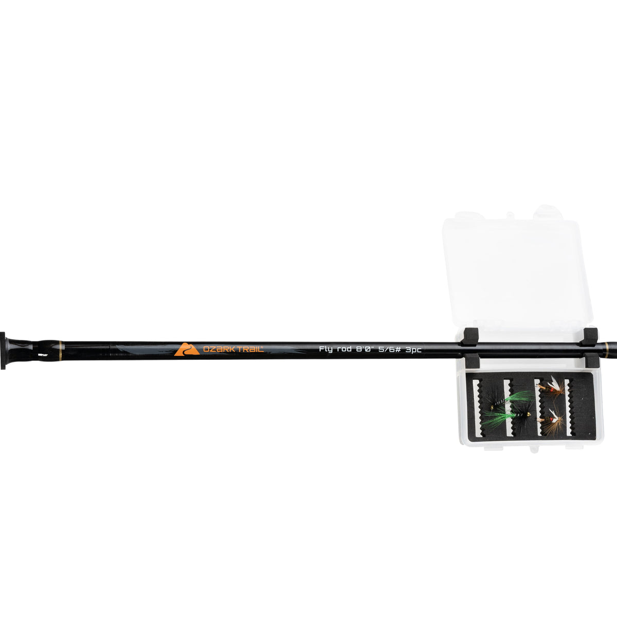 Ozark Trail 8 ft Fly Fishing Rod and Reel Combo with Fly Box and 4 Flies