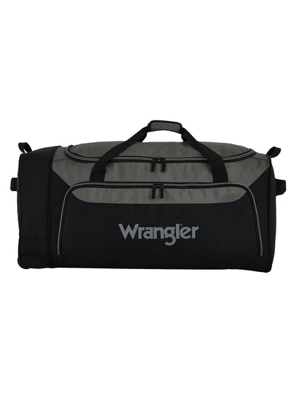 Wrangler 36-inch Jumbo Collapsible 3-Wheel Rolling Locker Duffel, Black