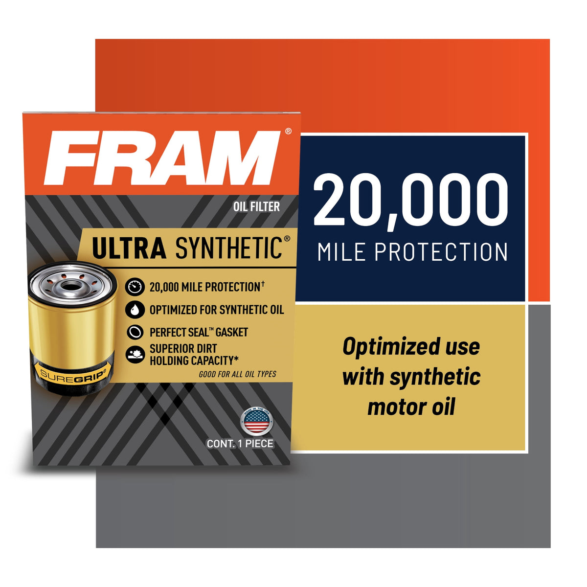 (3 pack) FRAM Ultra Synthetic XG12750, 20K mile Replacement Oil Filter