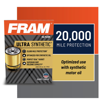 (3 pack) FRAM Ultra Synthetic XG12750, 20K mile Replacement Oil Filter