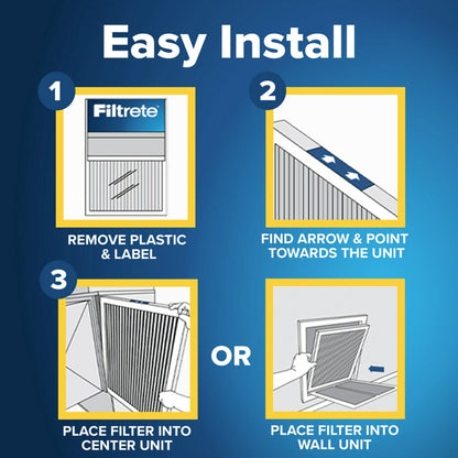 Filtrete 16x25x1 HVAC Furnace Air Filter, MPR 800 MERV 10, Micro Particle Reduction, 4 Pack