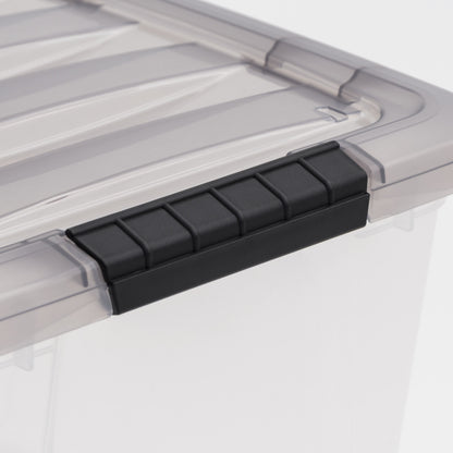 IRIS 40 Qt. Plastic Storage Bins with Lids, Stackable Storage Containers, Totes, 5 Pack