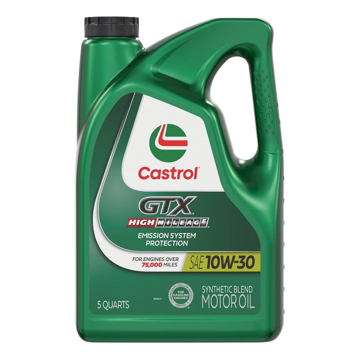 (2 pack) Castrol GTX High Mileage 10W-30 Synthetic Blend Motor Oil, 5 Quarts