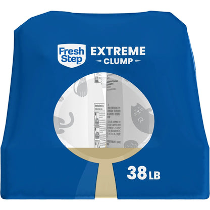 Fresh Step Extreme Clump Multi-Cat Clumping Cat Litter, Febreze Freshness Scent, 38 lb, Easy Pour Pouches (4 Pack)