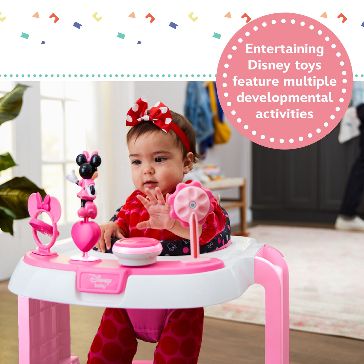 Disney Baby Ready, Set, Walk DX Developmental Walker, Modern Minnie