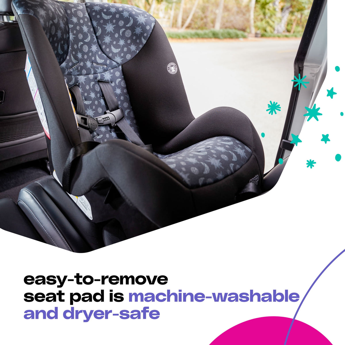 Cosco Kids Scenera Extend Infant & Toddler Car Seat, Convertible Car Seat, Pink Butterfly
