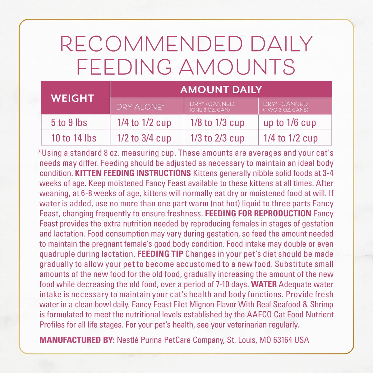 Purina Fancy Feast Dry Cat Food Filet Mignon Flavor with Seafood and Shrimp, 12 lb Bag, 4 Pack