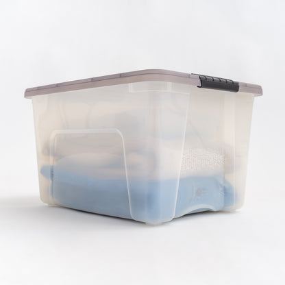 IRIS 40 Qt. Plastic Storage Bins with Lids, Stackable Storage Containers, Totes, 5 Pack