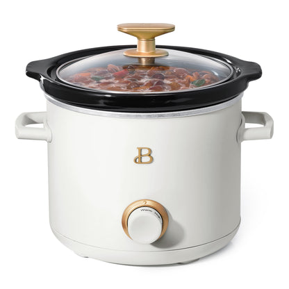 Beautiful 2-Pack 2qt Slow Cooker, Thyme Green, White Icing by Drew Barrymore