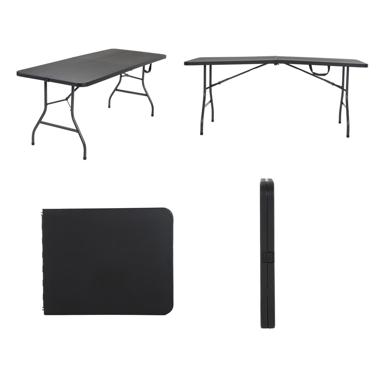 Cosco 6 Foot Premium Folding Table, Black