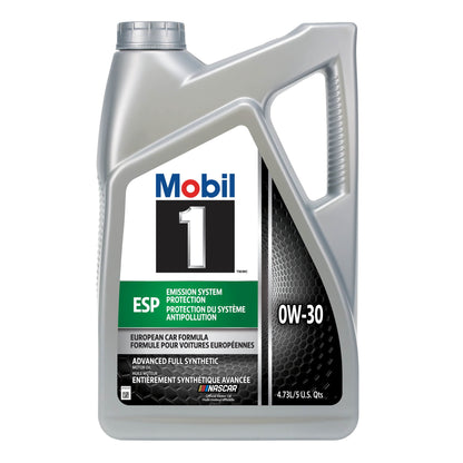 (2 pack) Mobil 1 ESP Full Synthetic Motor Oil 0W-30, 5 Quart