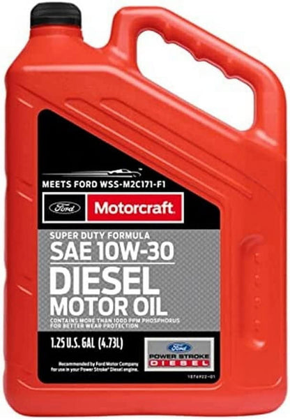 (2 pack) Motorcraft Super Duty Diesel Motor Oil, 10W-30 - A premium-quality motor oil specifically developed for Ford Motor Company vehicles, 5 quart jug, sold by each