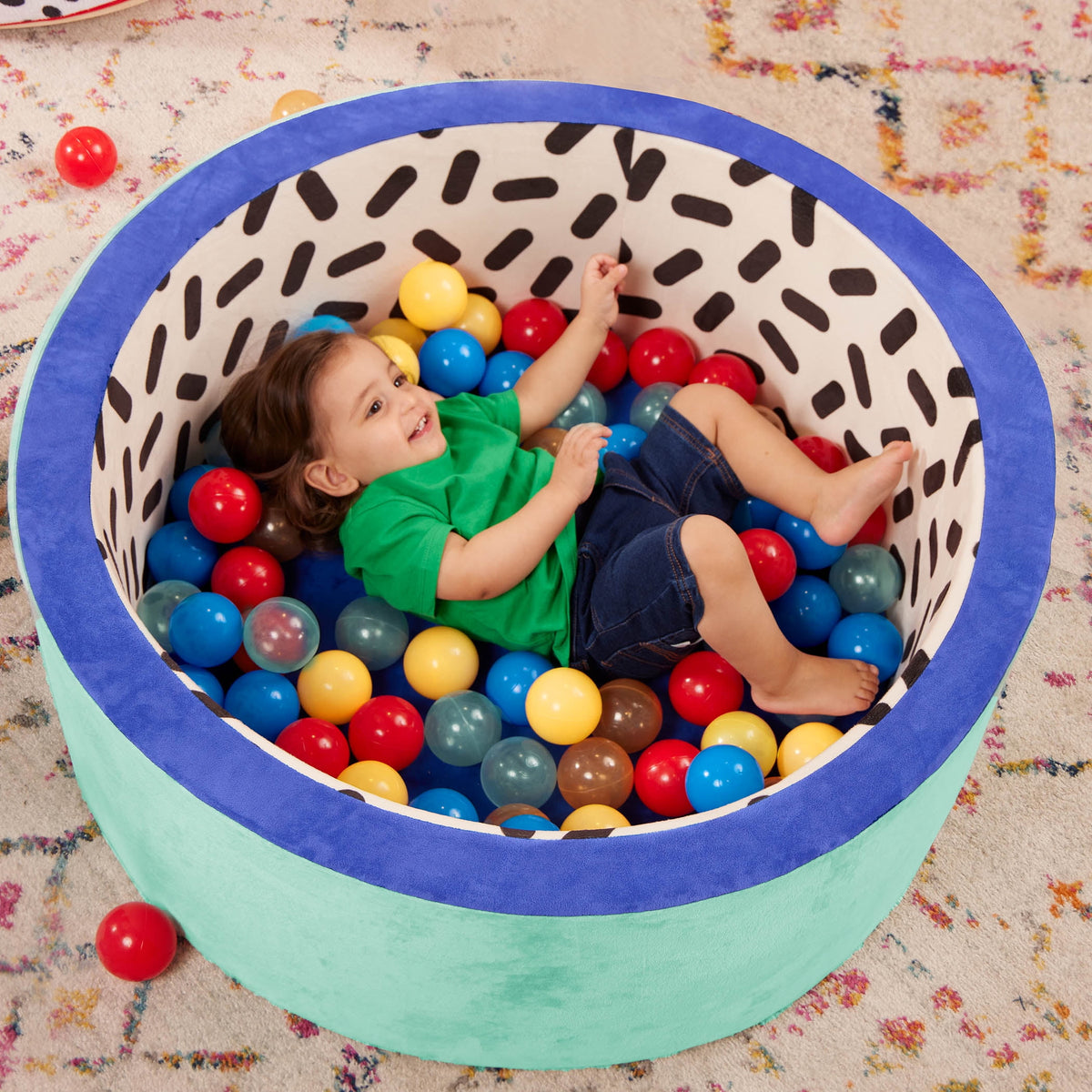 Battat Hop in Foam Ball Pit with with 65+ Balls and Washable Cover, Toddler and Preschool Indoor Toy
