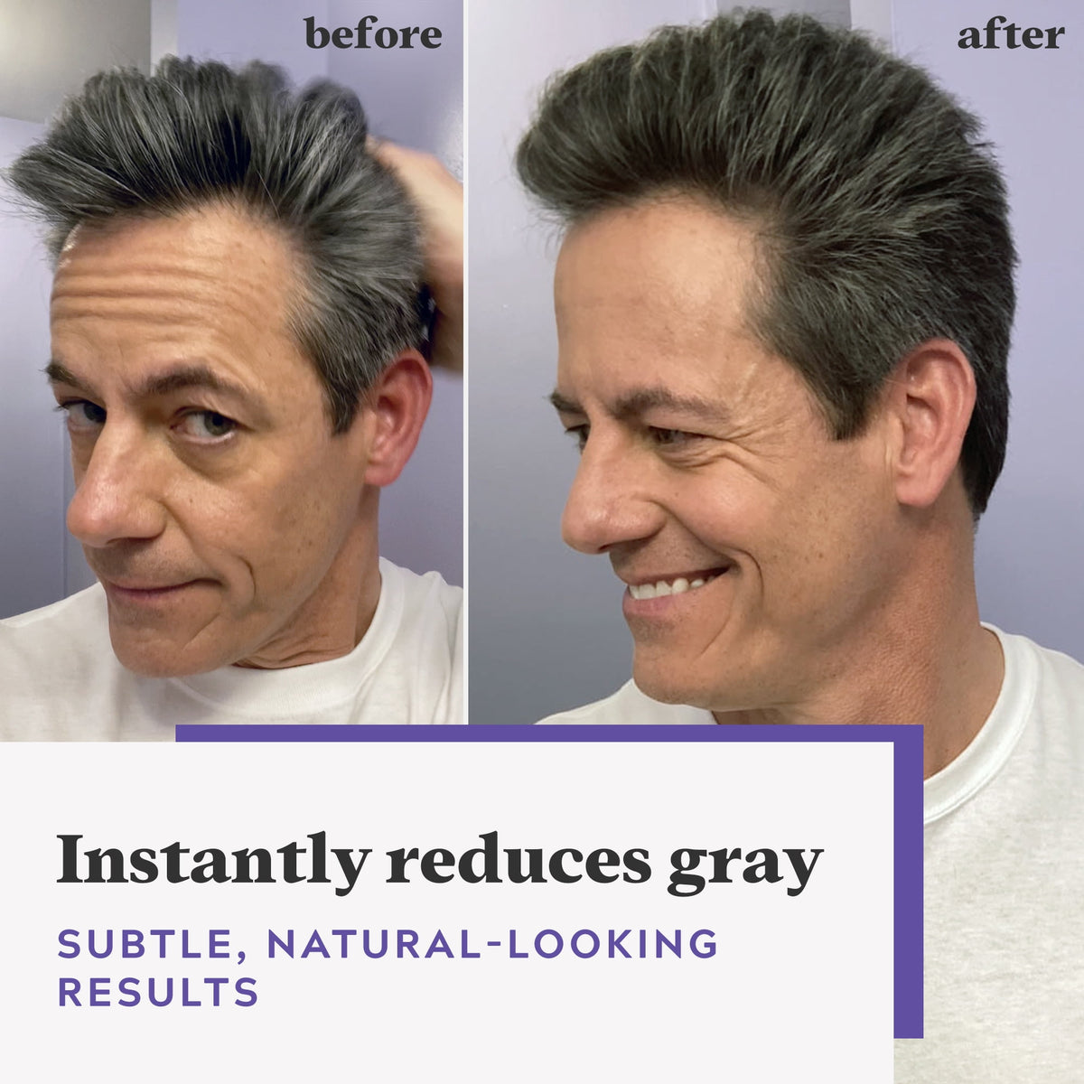 Just For Men Touch of Gray Haircolor, Gray Men's Hair Color - T-55 Black, (Pack of 3)