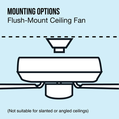 Mainstays 42 in Hugger Indoor Ceiling Fan with Light Kit, Black, 4 Blades, Reverse Airflow
