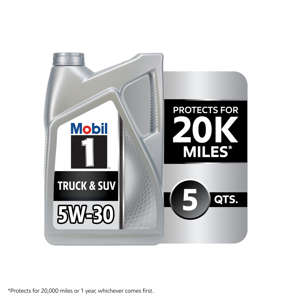 Mobil 1 Truck & SUV Full Synthetic Motor Oil 5W-30, 5 Quart