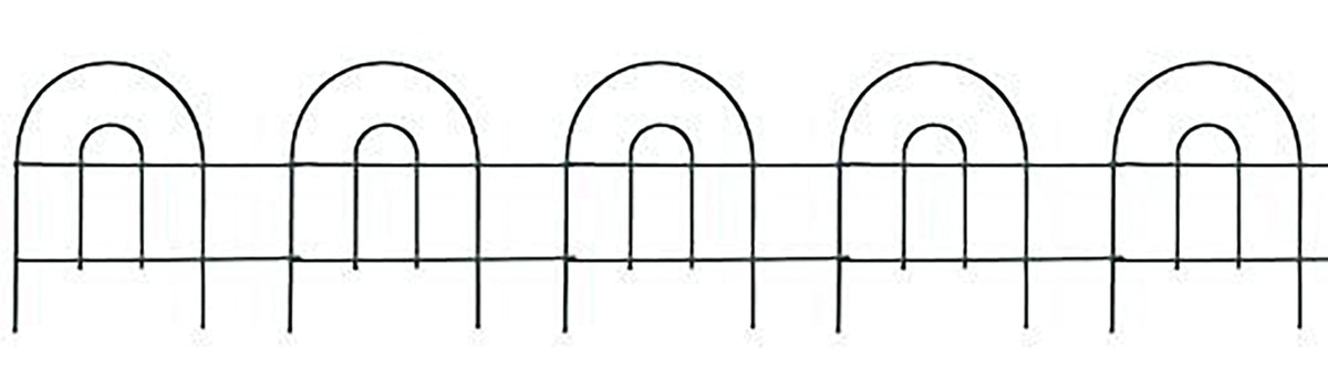 (6 pack) Expert Gardener 18in Height x 8ft Length Green Steel Folding Garden Fence