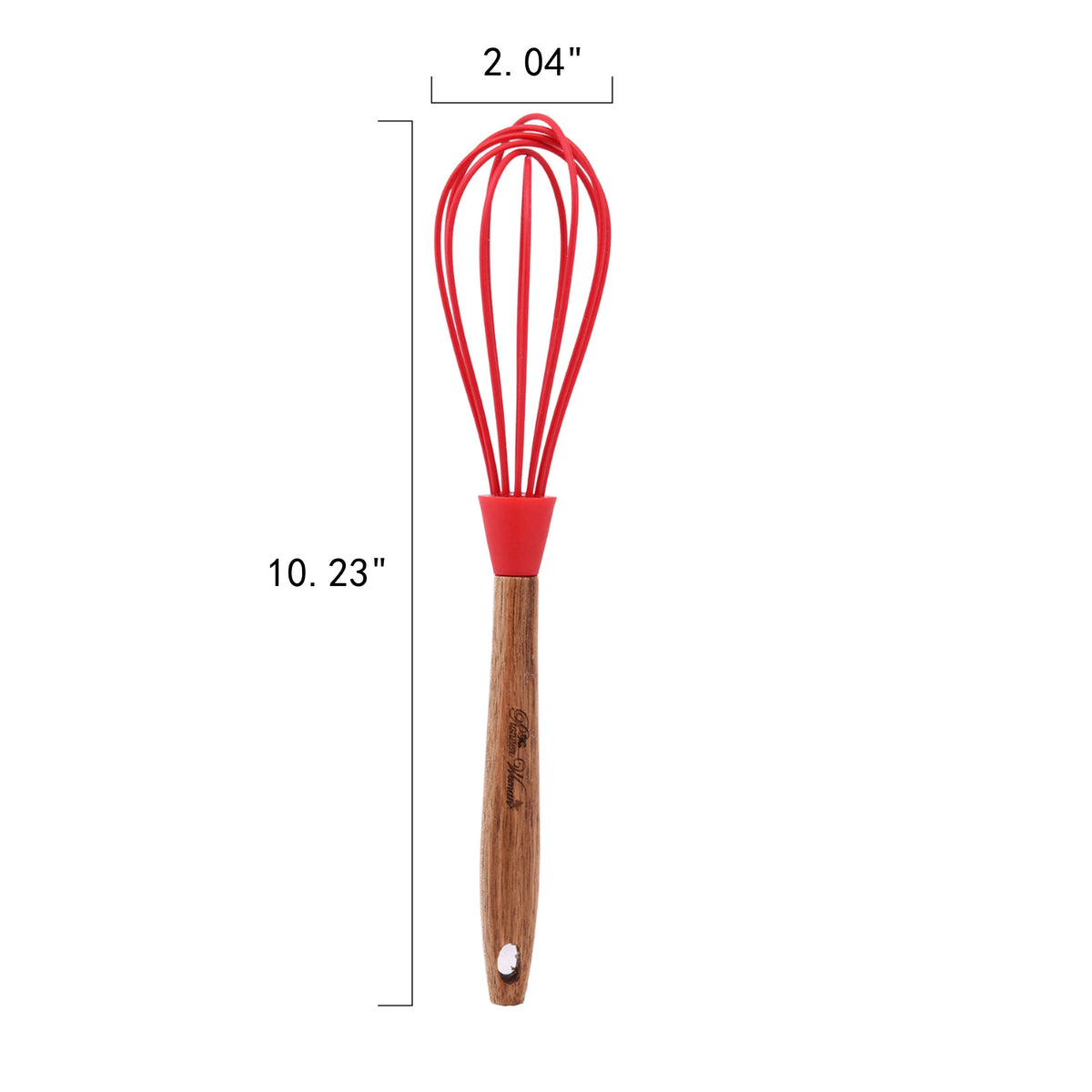 The Pioneer Woman 10-Piece Silicone Kitchen Utensil Set with Acacia Wood Handles, Red