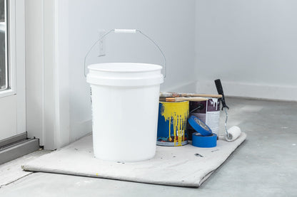 (12 pack) United Solutions 5 Gallon Round Utility Bucket, Comfort Handle, Plastic, White, PN0149, 1 Each