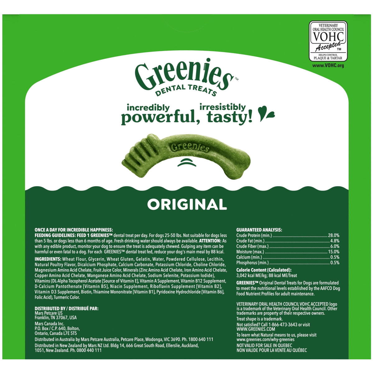 Greenies Original Flavor Natural Dental Dog Treats, Regular Size, 36 oz Pack, 36 Count