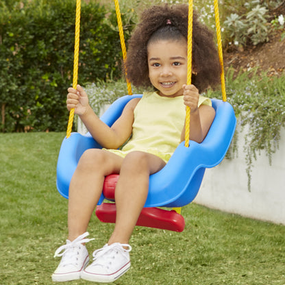 Little Tikes 2-in-1 Snug and Secure Swing, High Back Swing, Blue