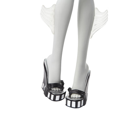 Monster High Reel Drama Lagoona Blue Collector Doll in Black and White, Reproduction with Poster