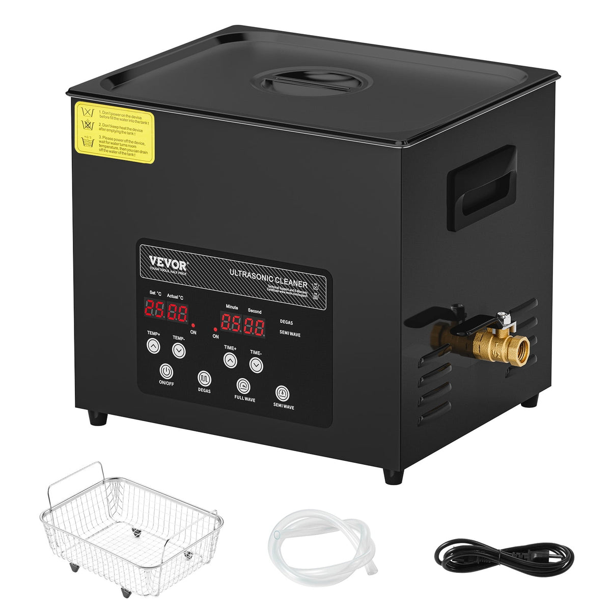 KFFKFF 10L Sonic Cleaning Device, 240W Digital Sonic Cleaning Equipment with Soft Setting & Enhanced Deaeration, 40kHz Commercial Ultrasonic Cleaner with Heating & Timing Function