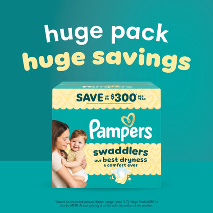 Pampers Swaddlers Fragrance Free Baby Diapers Size 6, 80 Count ( Select for More Options)